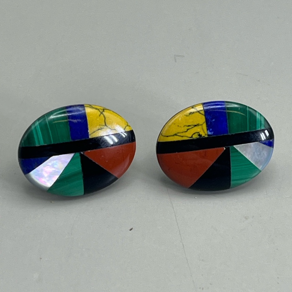 Colorful Oval Earrings